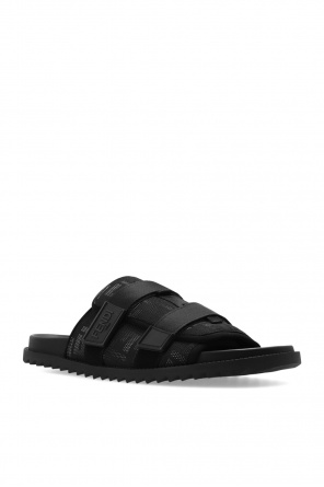 fendi rectangular Monogrammed slides