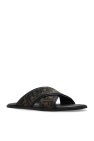 Fendi BROWN Slides with logo