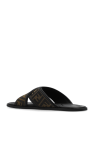 Fendi BROWN Slides with logo