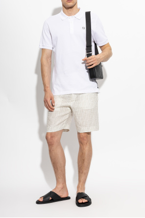 Fendi Skórzane klapki z logo