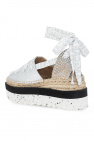 Stella McCartney SILVER ‘Gaia’ platform espadrilles