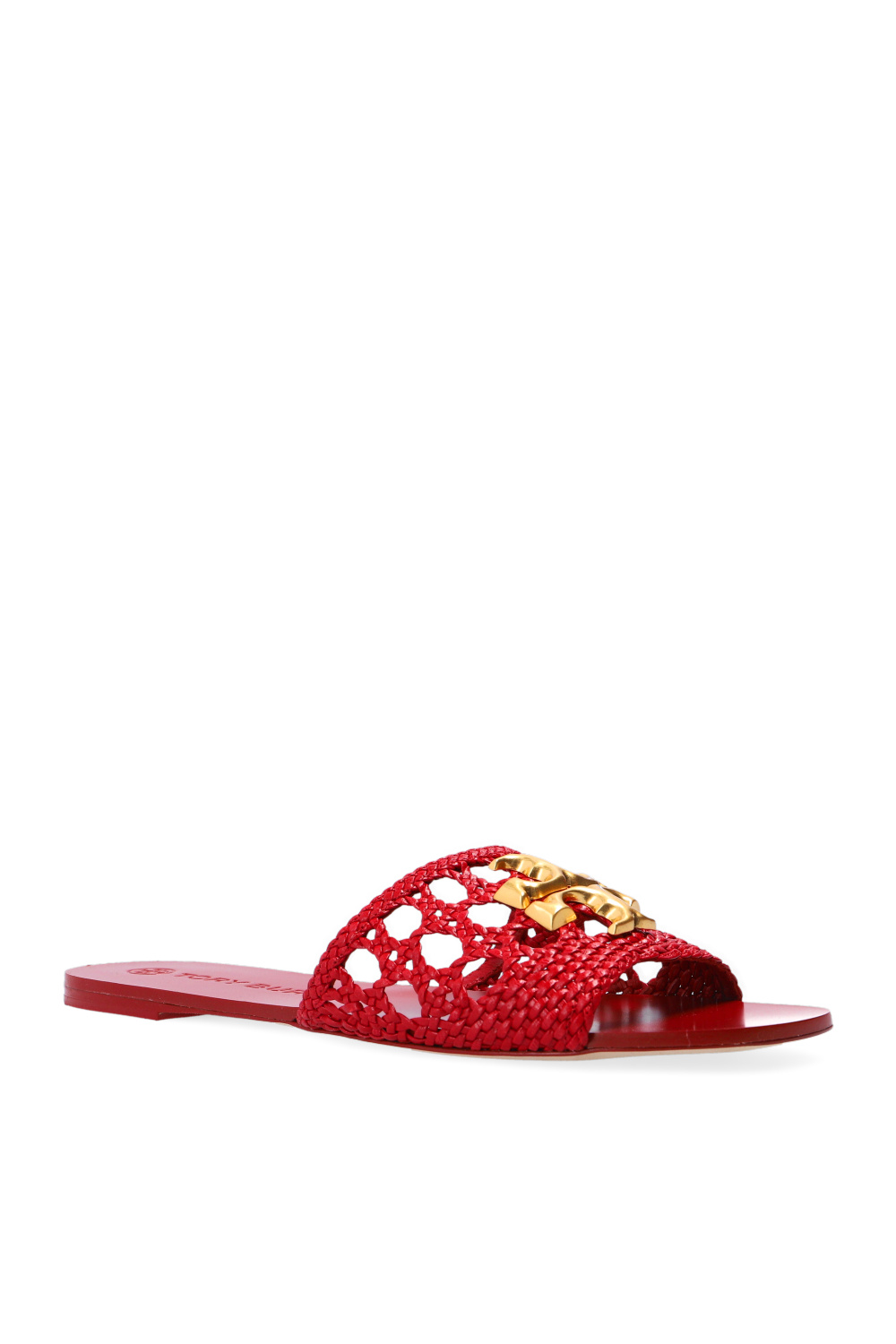 Tory Burch ‘Eleanor’ woven flat slides with logo