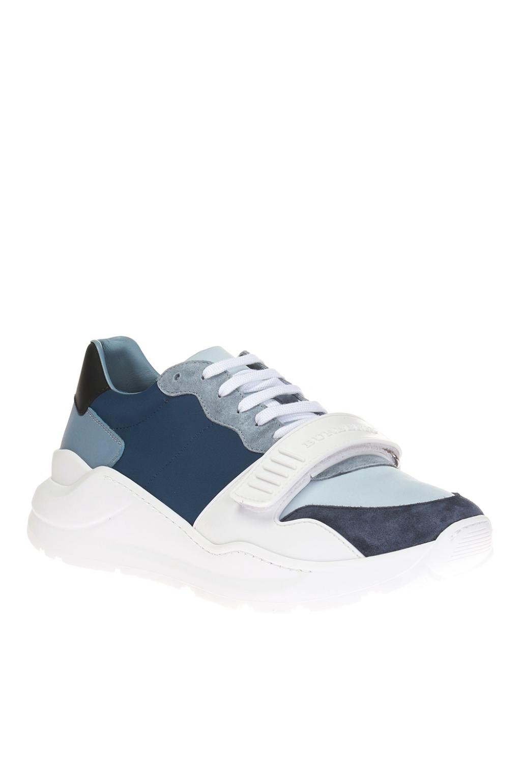 blue and white burberry shoes