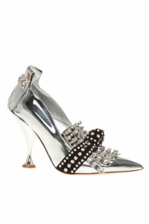 burberry pumps womens silver