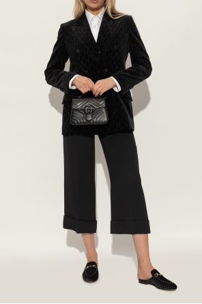 Gucci Aksamitne klapki ze worem `GG`