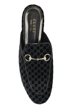 Gucci Aksamitne klapki ze worem `GG`