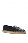 Burberry BLACK Leather espadrilles with logo