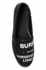 Burberry BLACK Leather espadrilles with logo