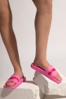 Burberry PINK Rubber slides with logo