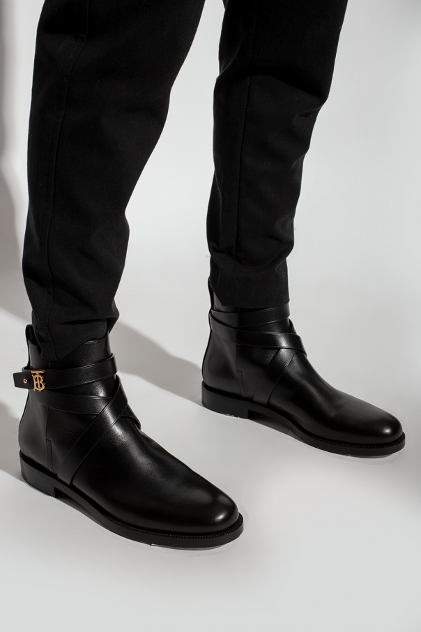Burberry ‘New Pryle’ leather ankle boots
