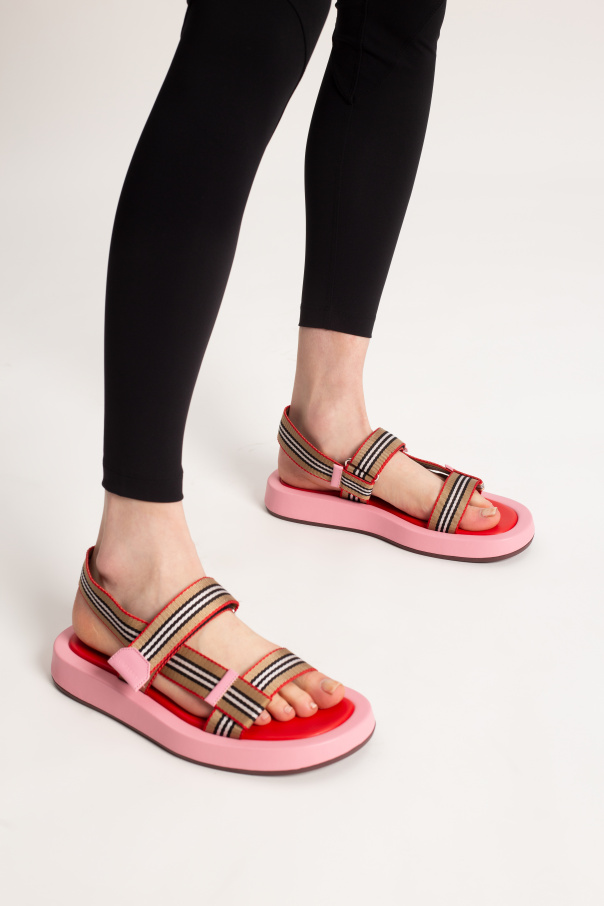 Pink Sandals with logo Burberry - Vitkac GB