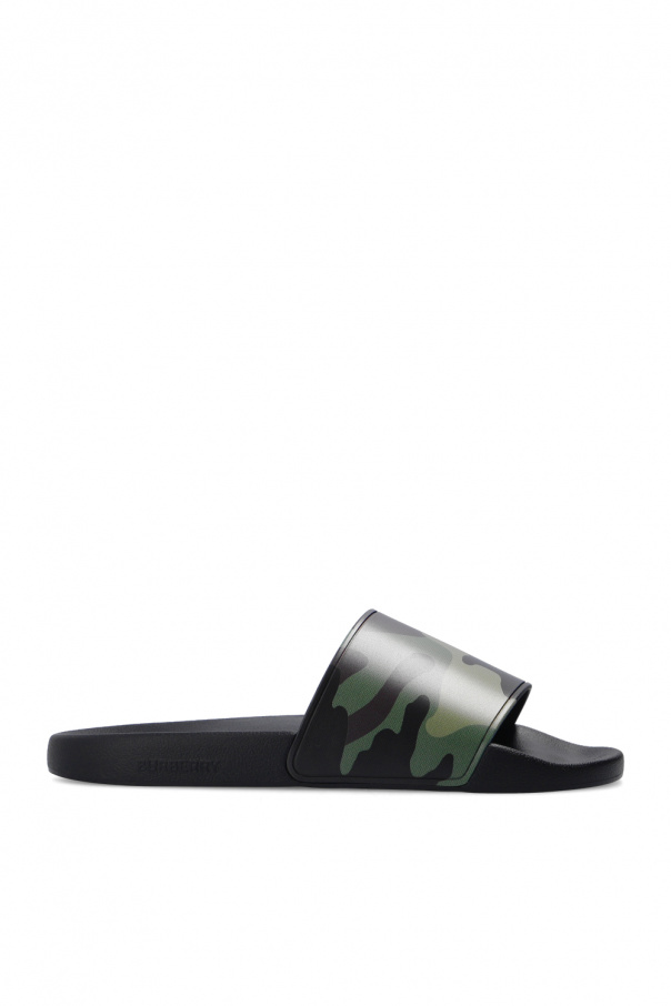 burberry leather Rubber slides