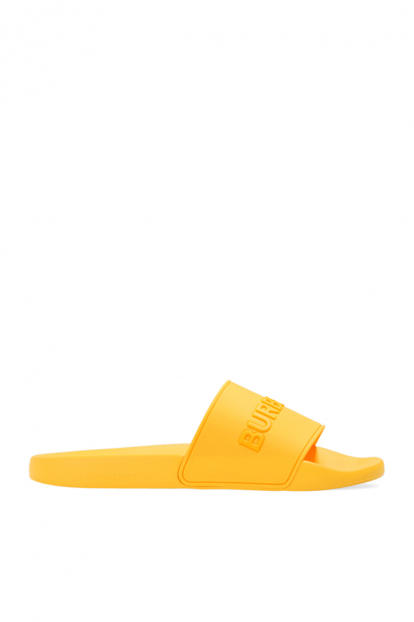 Yellow 'Furley' slides Burberry - Vitkac Slovakia