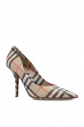 burberry corduroy-collar Checked stiletto pumps