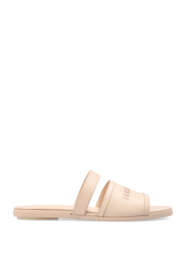 Burberry Leather slides with logo