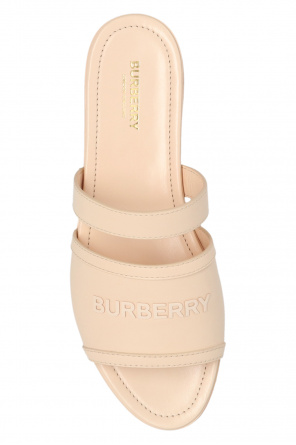 Burberry Leather slides with logo