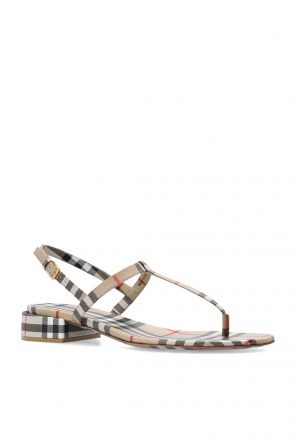 burberry lona Sandals with a check pattern