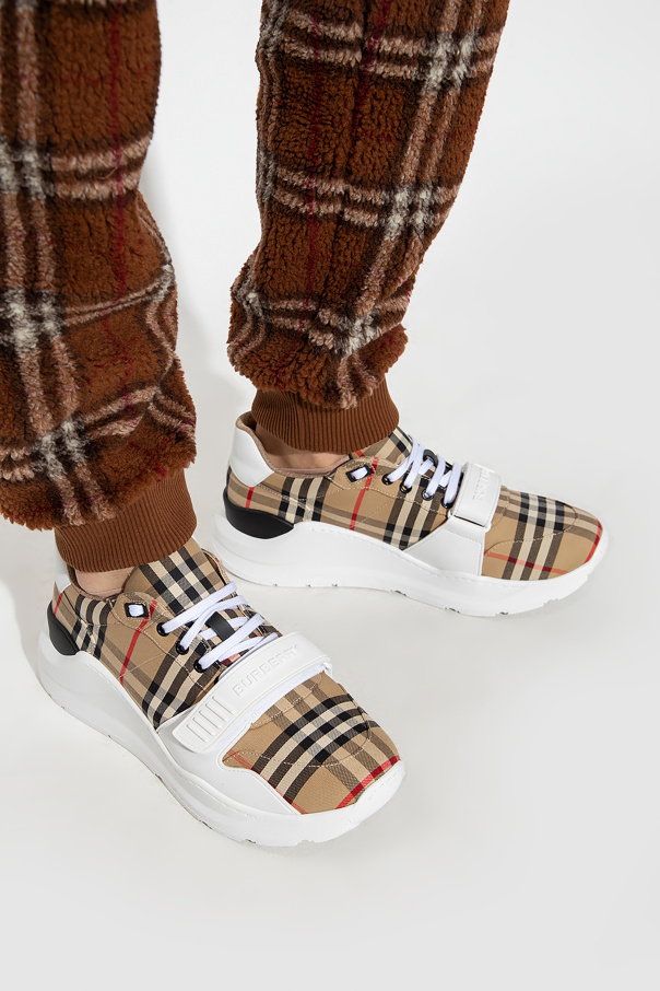 Brown Sports shoes with a plaid pattern Burberry - Vitkac KR