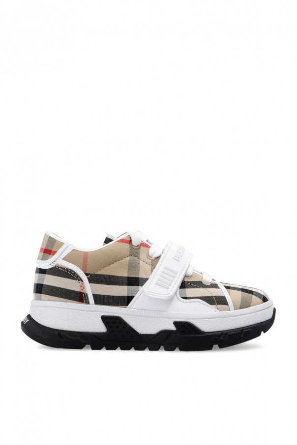 Burberry Kids Sports shoes with a plaid pattern