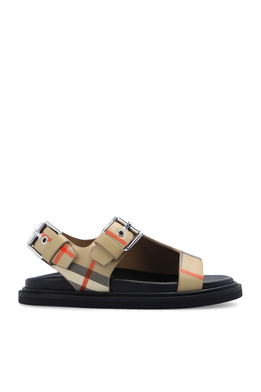 burberry pattern Kids Checked sandals