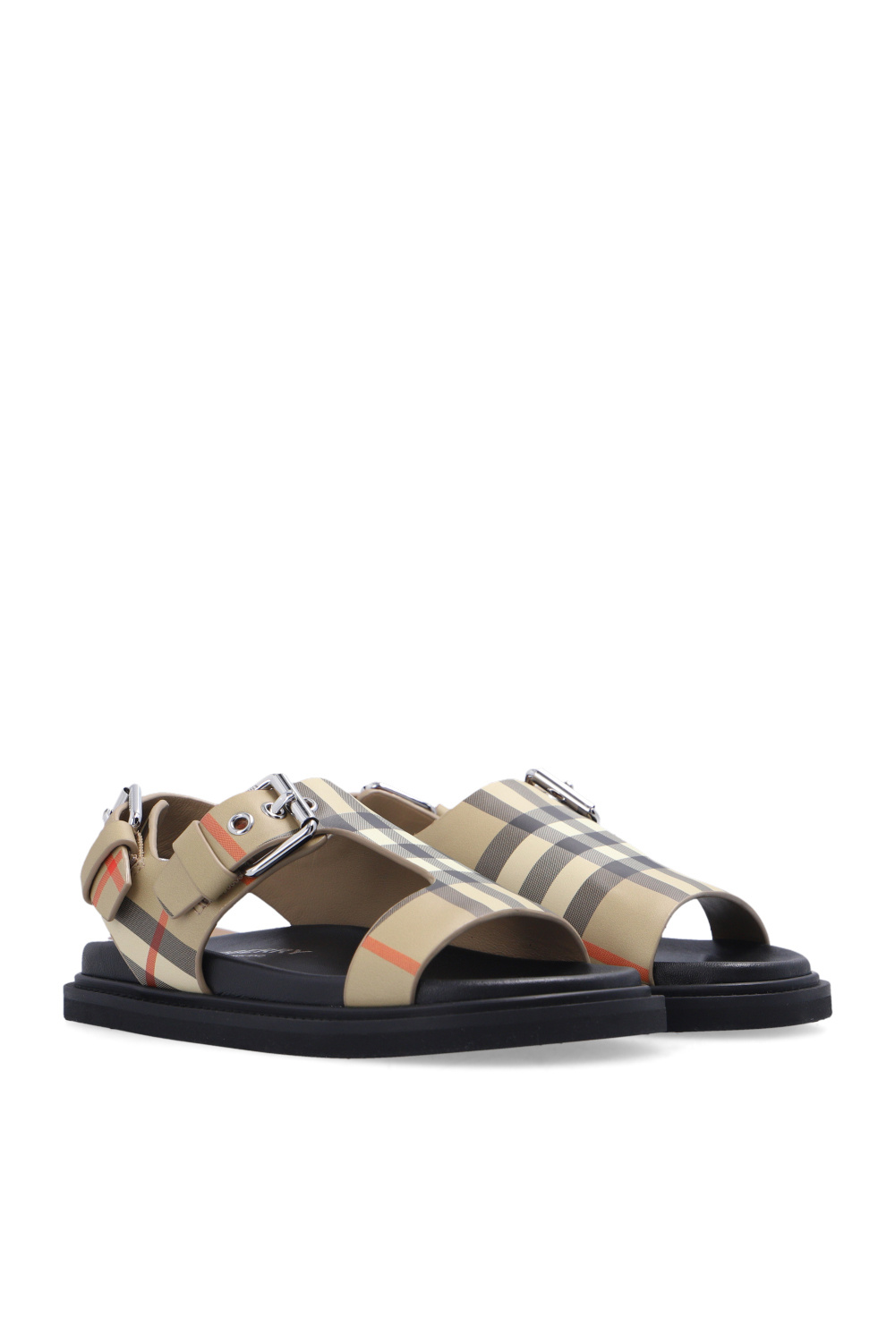burberry pattern Kids Checked sandals