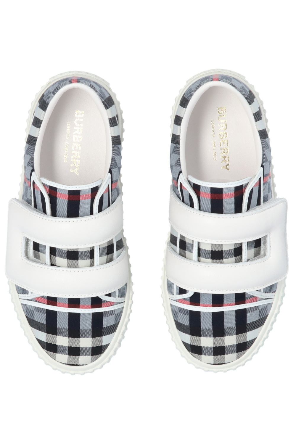 burberry Leather Kids Checked sneakers