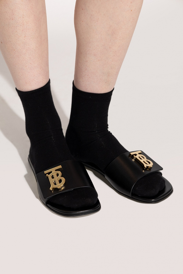 burberry Alice Slides with logo