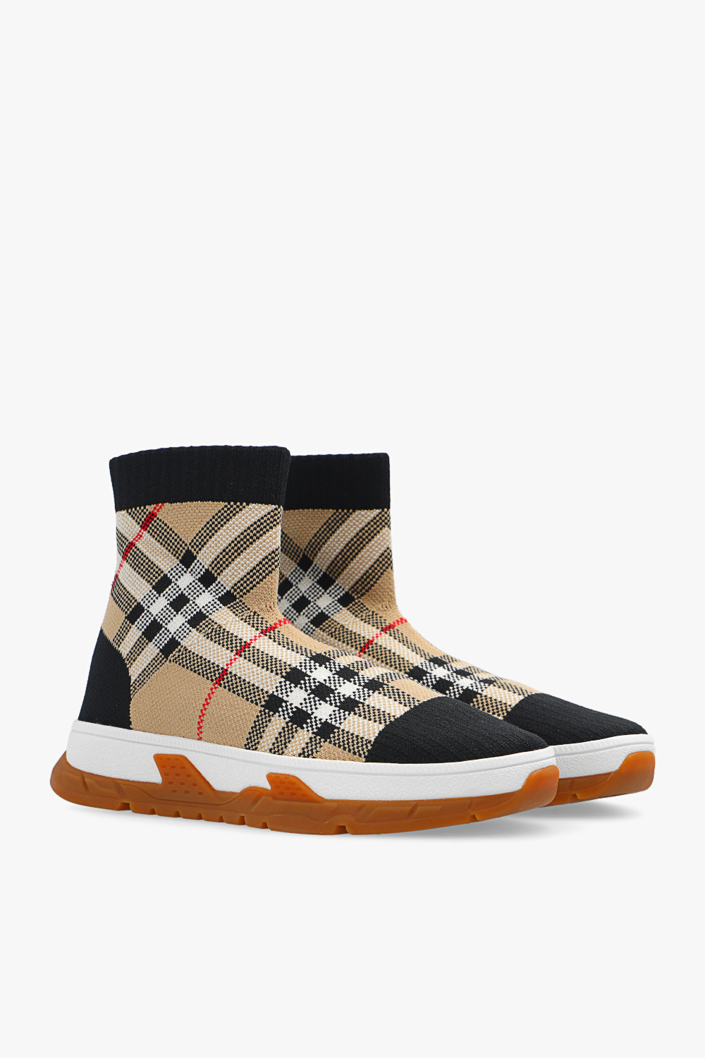 burberry checked Kids Sock sneakers