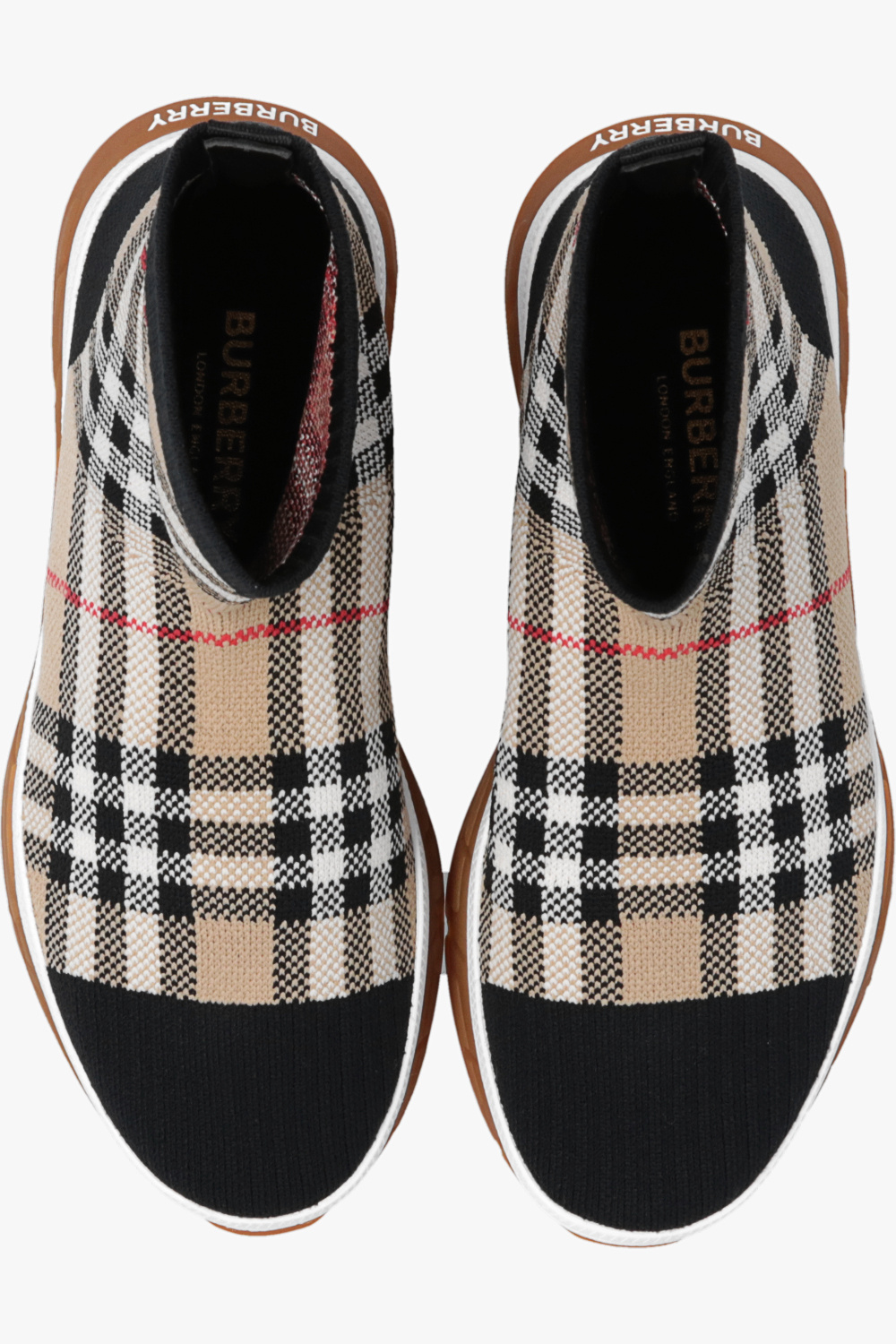 burberry checked Kids Sock sneakers