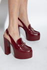Gucci BURGUNDY Leather platform shoes