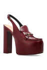 Gucci BURGUNDY Leather platform shoes