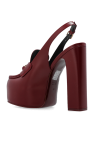 Gucci BURGUNDY Leather platform shoes