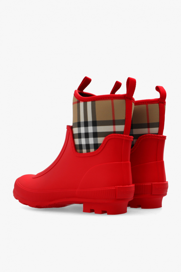 Red 'Mini Flinton' rain boots Burberry Kids - Vitkac KR