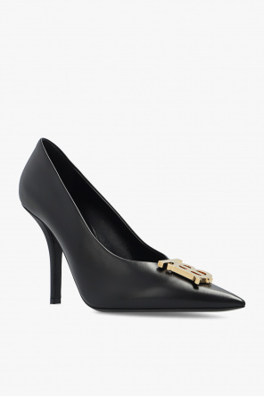 Burberry Leather stiletto pumps with logo