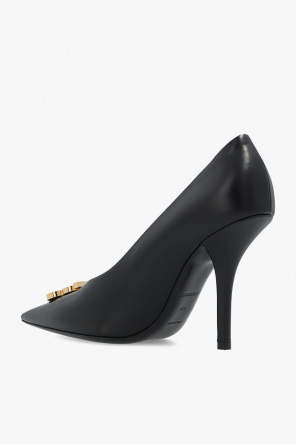 Burberry Leather stiletto pumps with logo