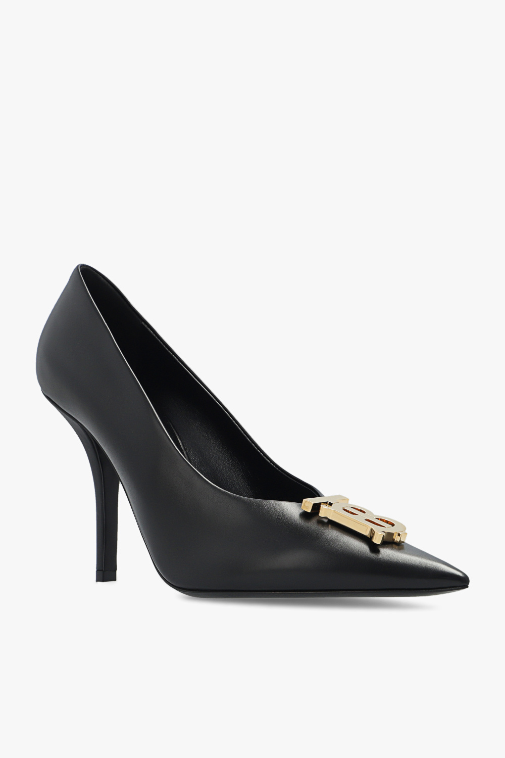 Burberry Leather stiletto pumps with logo