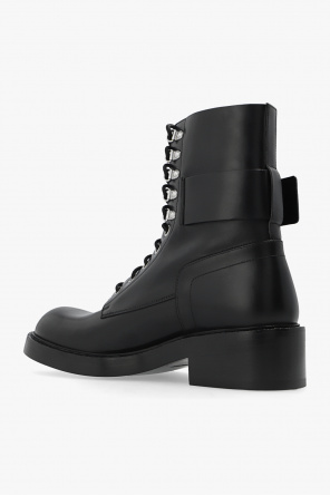 Burberry appliqu Leather ankle boots