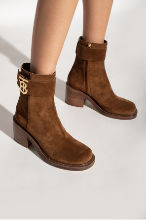 ‘westella’ suede heeled ankle boots od Burberry