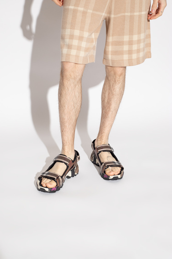 Burberry square Patterned sandals