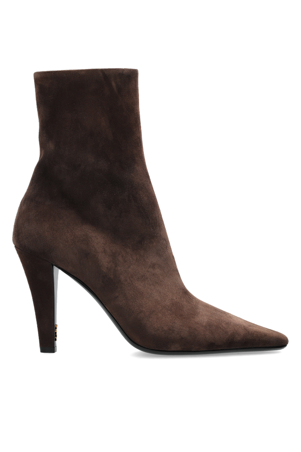 Saint Laurent Suede heeled ankle boots ‘Jill’
