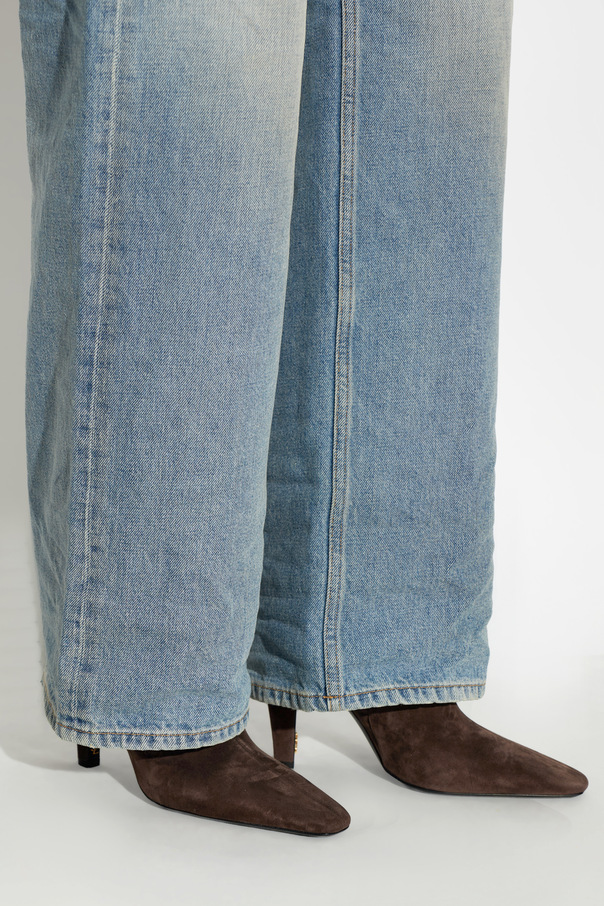 Saint Laurent Suede heeled ankle boots ‘Jill’