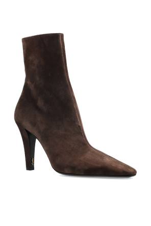 Saint Laurent Suede heeled ankle boots ‘Jill’