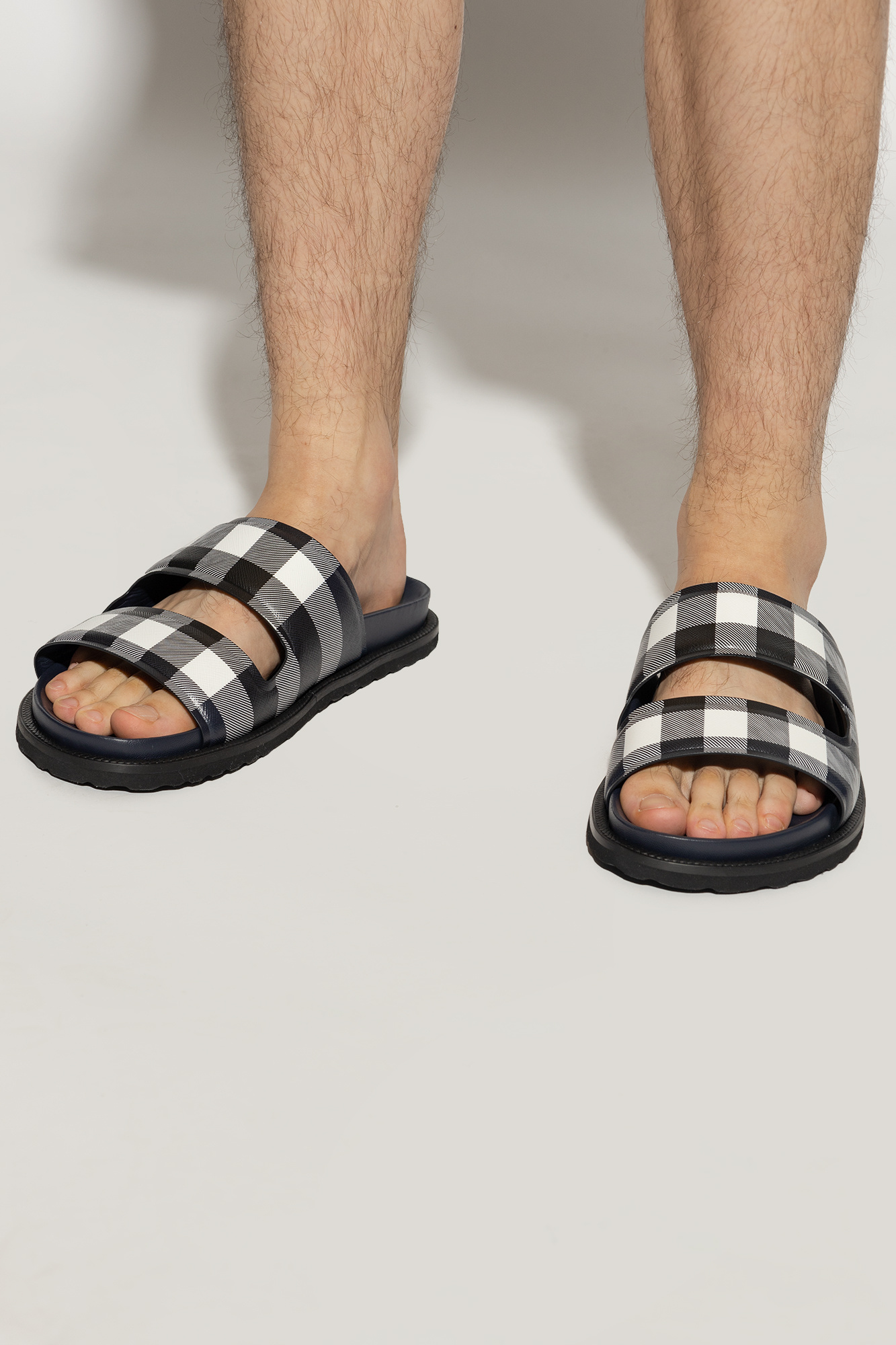 burberry Trenchcoat ‘Thor’ checked slides