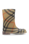 Burberry Kids beige Rain boots with check pattern