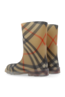 Burberry Kids beige Rain boots with check pattern