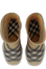 Burberry Kids beige Rain boots with check pattern