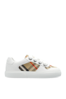 Burberry Kids WHITE Burberry Kids plaid pattern sneakers