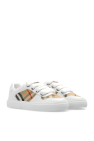 Burberry Kids WHITE Burberry Kids plaid pattern sneakers