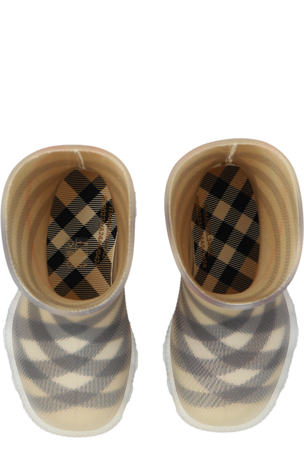 Burberry Kids Rain boots with check pattern