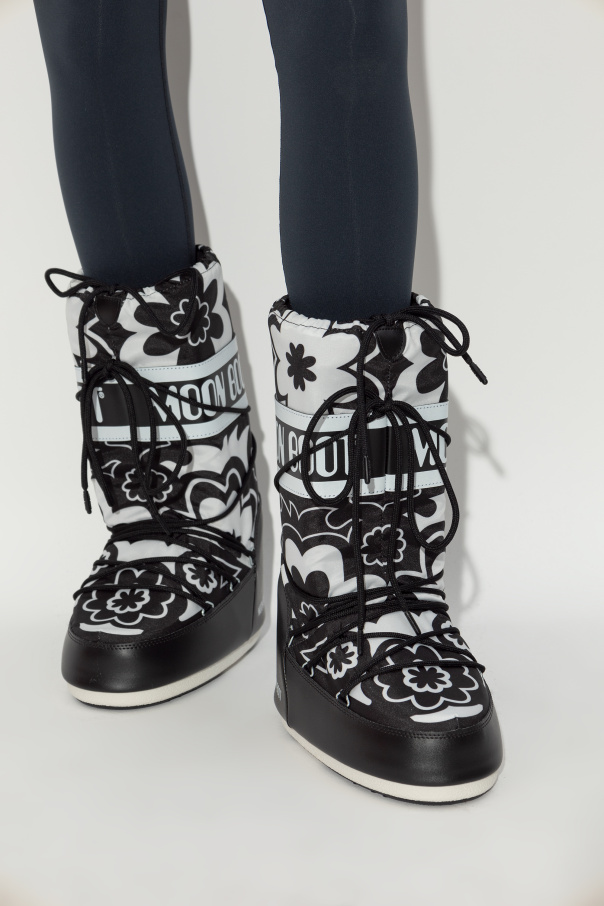 Moon Boot Snow Boots Icon Flower